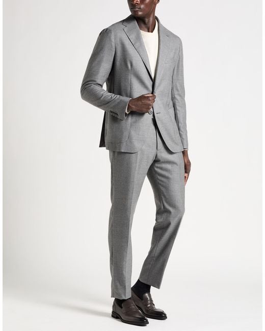Tagliatore Gray Suit Virgin Wool for men
