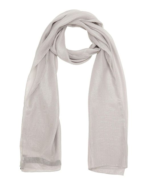 Emporio Armani White Scarf Silk, Polyamide