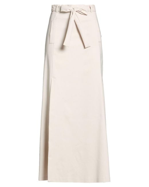 Compagnia Italiana Natural Maxi Skirt Cotton, Polyester, Rubber
