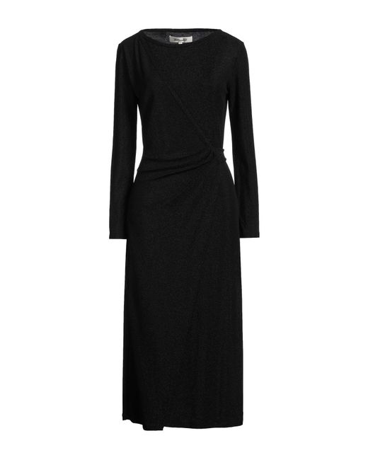 Diane von Furstenberg Black Midi-Kleid