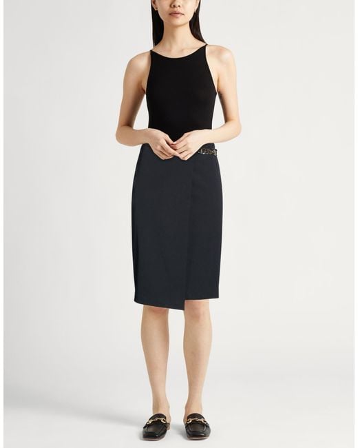 Liu Jo Blue Midi Skirt