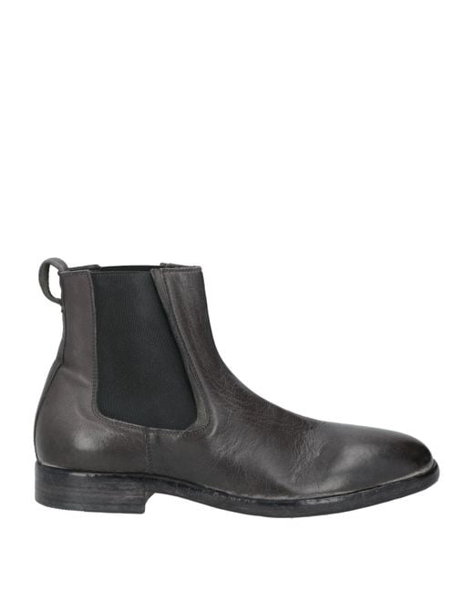 Moma Black Charcoal Ankle Boots Leather for men