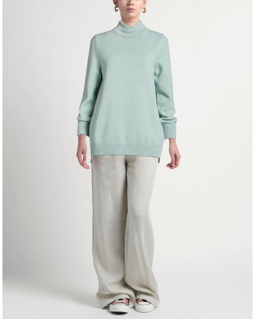 Gran Sasso Green Turtleneck Virgin Wool, Viscose, Cashmere