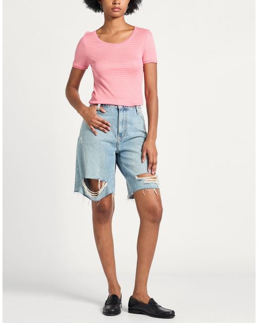 Majestic Filatures Pink T-Shirt Viscose