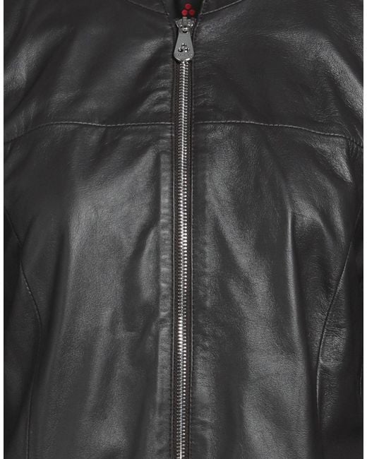 Peuterey Black Charcoal Jacket Leather