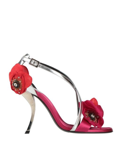 Roger Vivier Pink Sandals Textile Fibers