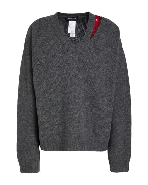 Fabiana Filippi Gray Charcoal Sweater Cashmere