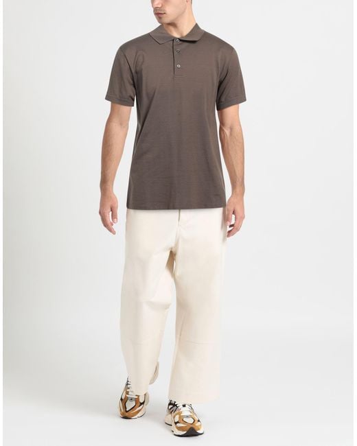 Polo Moorer de hombre de color Brown