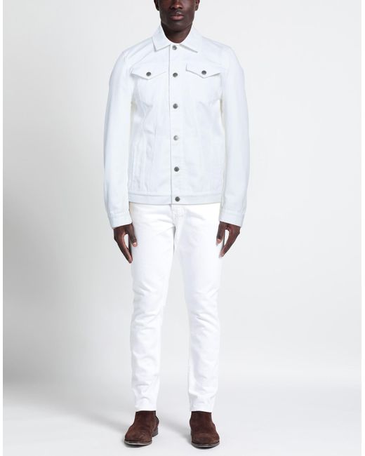 Grey Daniele Alessandrini White Denim Outerwear for men