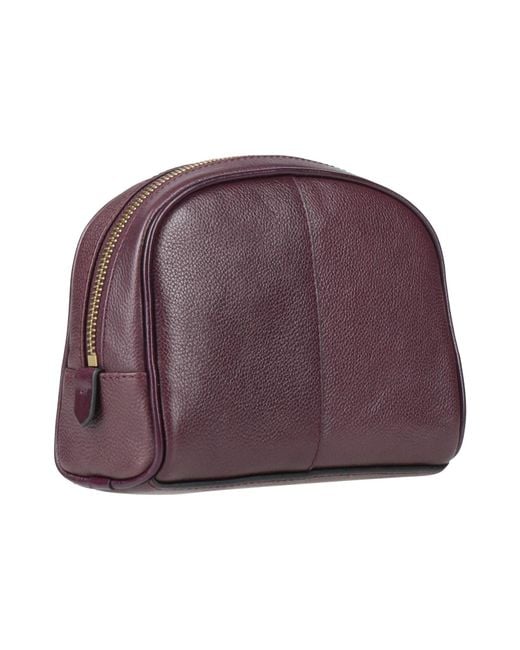 The Bridge Purple Beauty Case Cow Leather