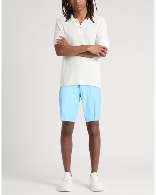 Harmont & Blaine Blue Shorts & Bermuda Shorts Cotton, Elastane for men