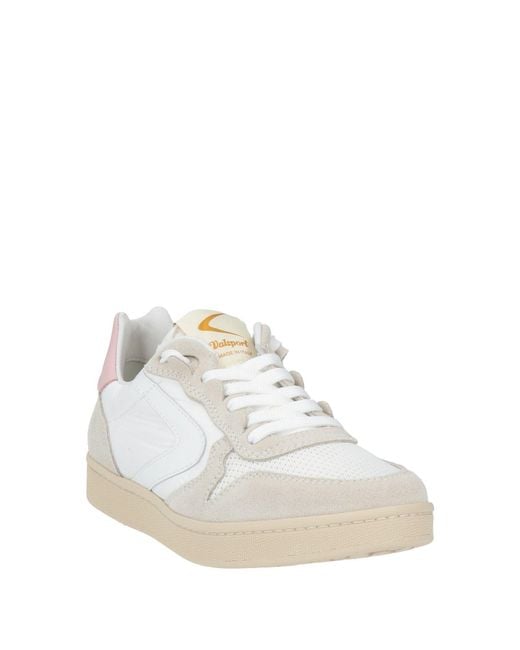 Valsport White Sneakers Leather, Textile Fibers