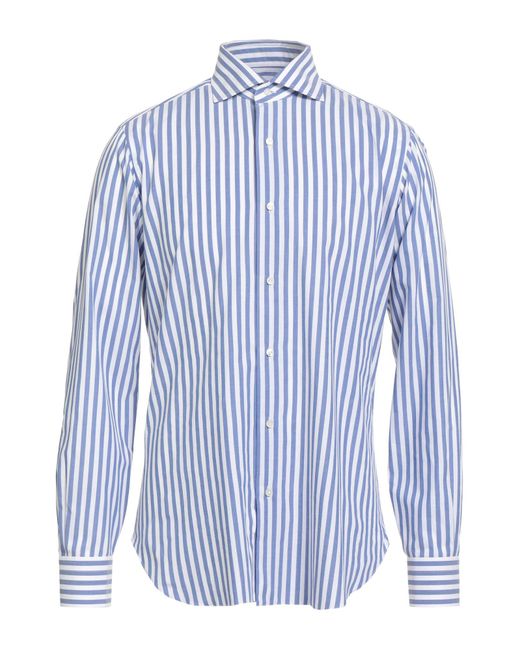 Barba Napoli Blue Shirt Cotton for men