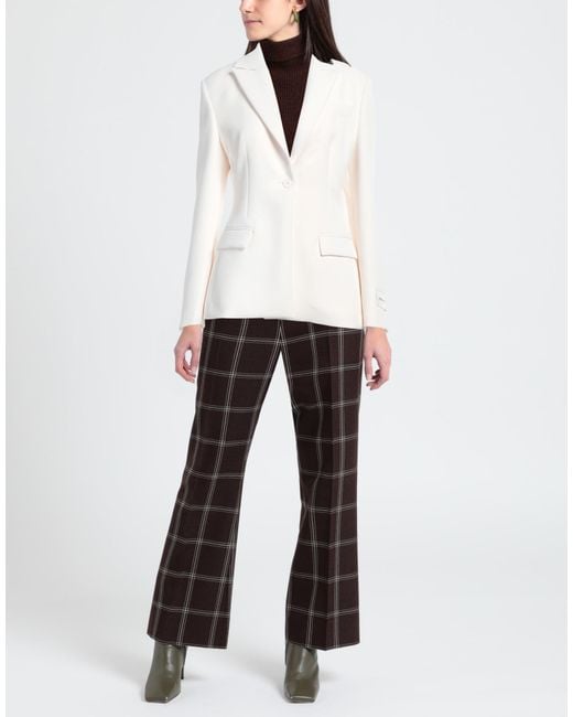hinnominate White Ivory Blazer Polyester, Elastane