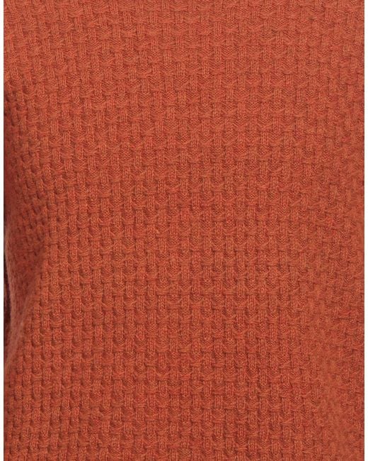 Zanone Orange Rust Sweater Virgin Wool for men