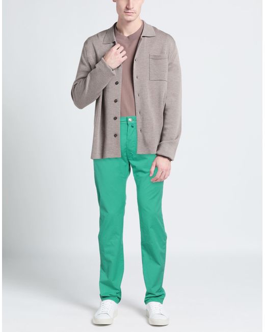 Jacob Coh?n Green Emerald Pants Cotton, Elastane for men