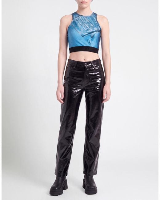 Versace Jeans Couture Blue Top Polyester, Elastane