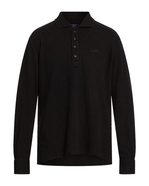 Kiton Black Knt Shirt Cotton, Polyamide for men