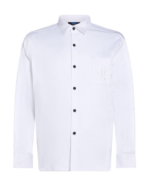 Kiton Blue Knt Shirt Cotton for men