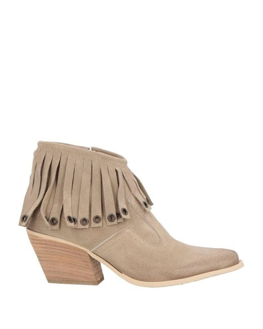 Divine Follie Natural Light Ankle Boots Leather