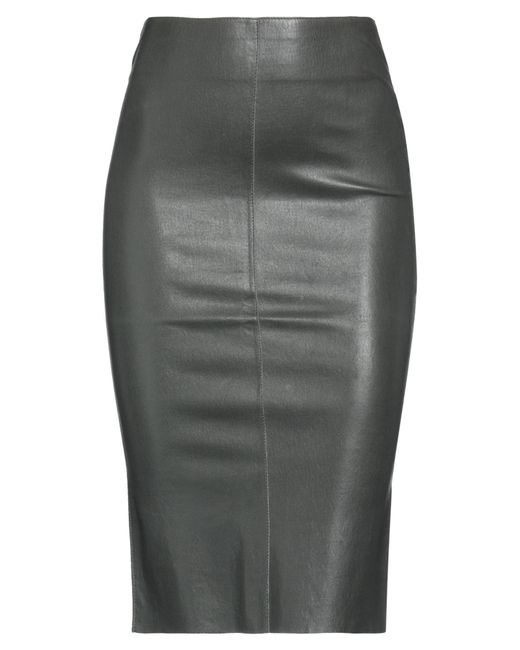 Jitrois Gray Midi Skirt Lambskin