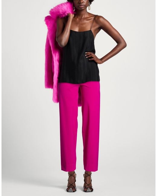 High Pink Fuchsia Pants Nylon, Elastane