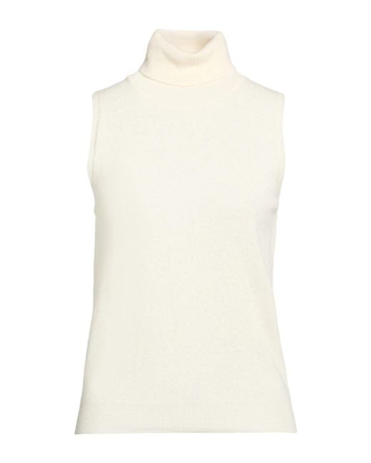 ViCOLO White Ivory Turtleneck Wool, Cashmere