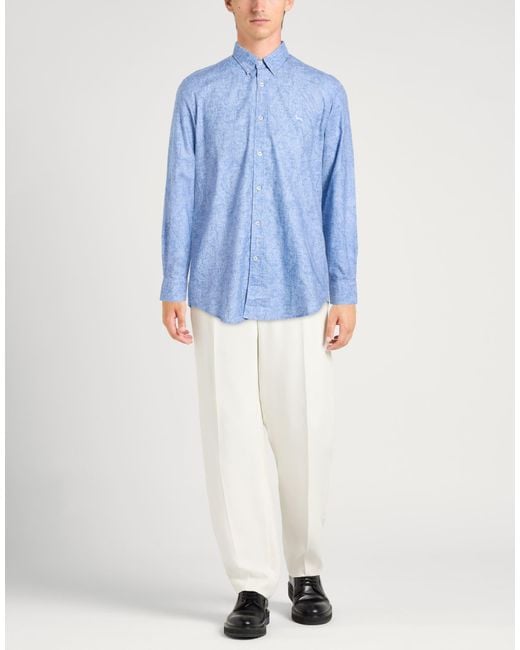 Harmont & Blaine Blue Azure Shirt Cotton for men