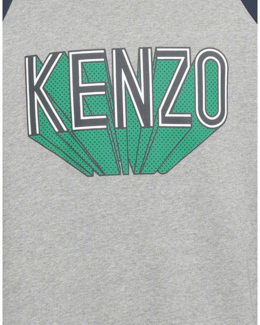 KENZO Gray Sweatshirt Cotton, Elastane for men