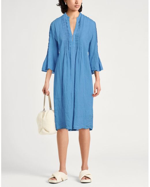 Minivestido 120% Lino de color Blue