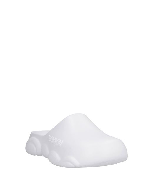 Moschino White Mules & Clogs for men