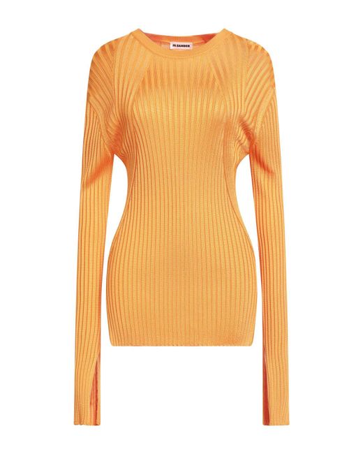 Jil Sander Orange Apricot Sweater Viscose