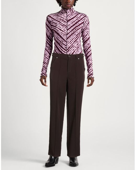 Pinko Brown Pants Polyester, Elastane