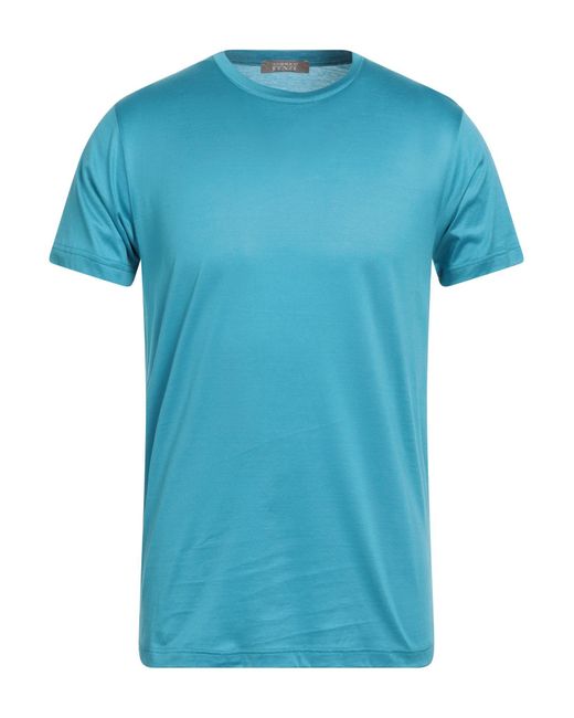 Andrea Fenzi Blue T-shirt for men