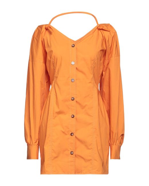 Nanushka Orange Mini Dress Cotton