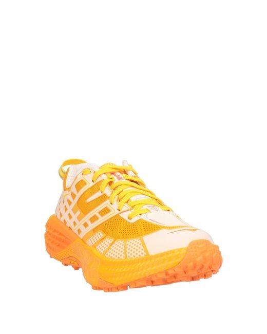 Hoka One One Yellow Sneakers Textile Fibers