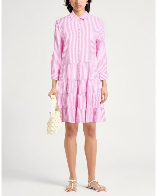 120% Lino Pink Mini Dress Linen