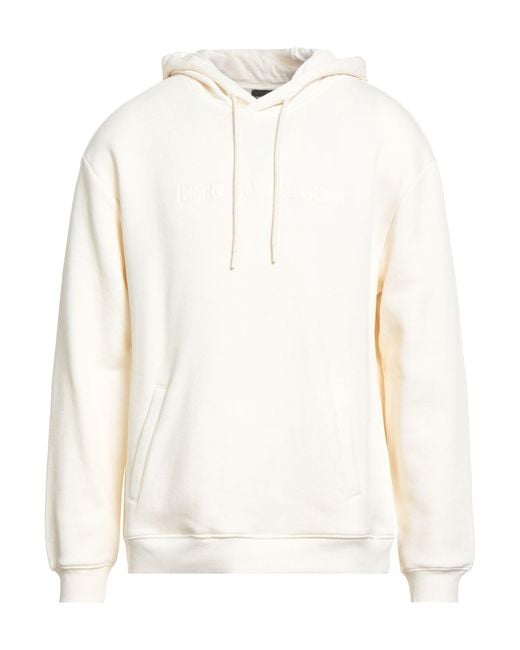 Emporio Armani White Ivory Sweatshirt Cotton for men