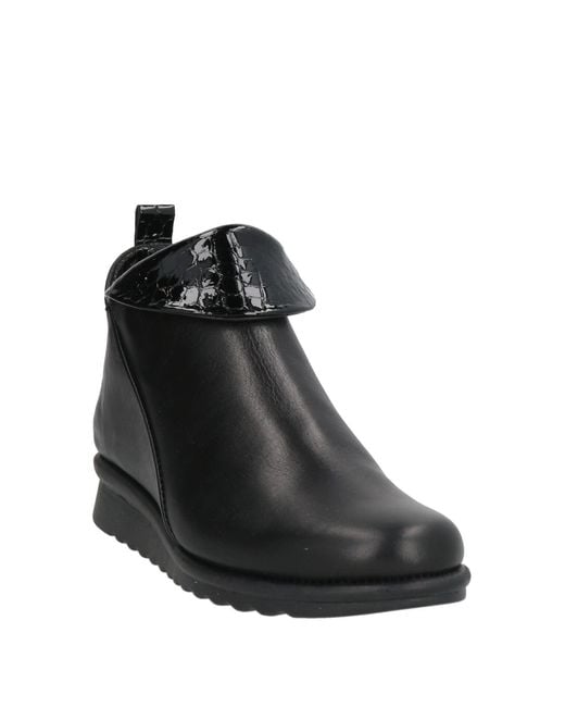 The Flexx Black Ankle Boots Leather