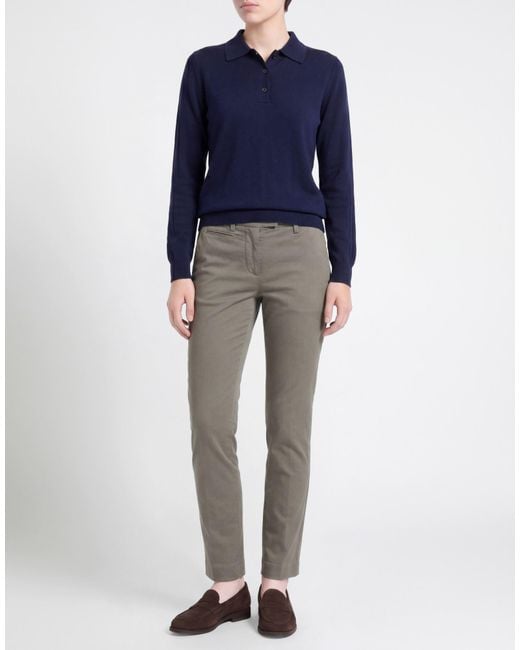 Dondup Gray Pants Cotton, Elastane