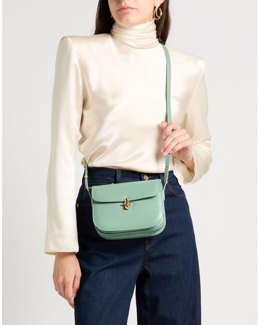 OUI OUI Green Cross-Body Bag Leather