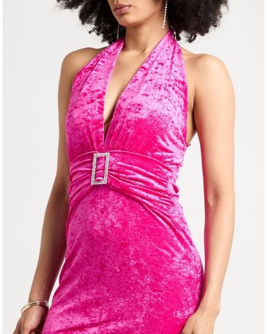 P.A.R.O.S.H. Pink Maxi Dress Polyamide, Elastane