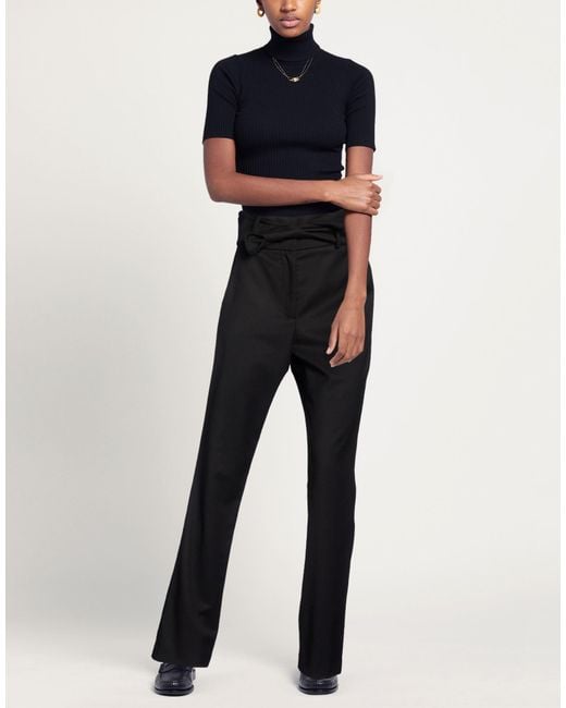 Nora Barth Black Pants Polyurethane, Viscose, Elastane