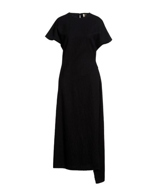 Alysi Black Chocolat Maxi Dress Virgin Wool
