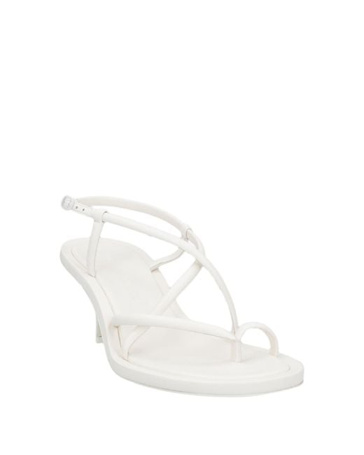 McQueen White Toe Post Sandals