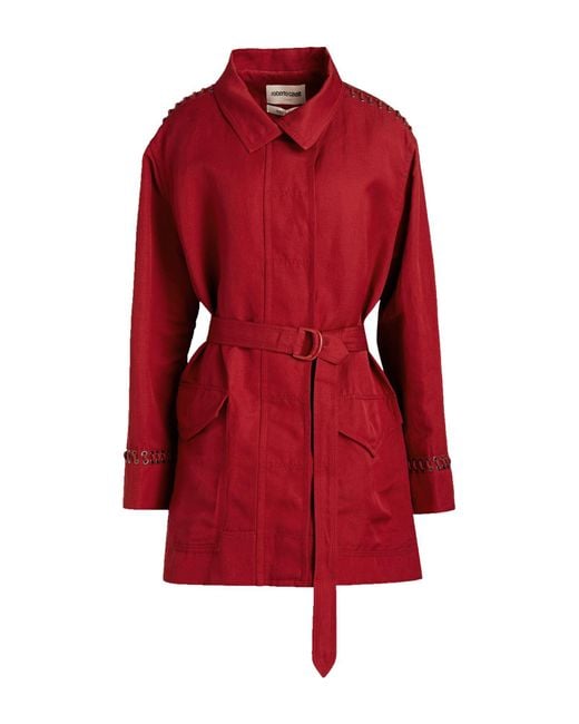 Roberto Cavalli Red Overcoat