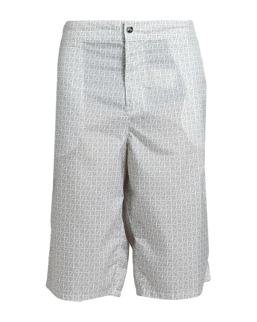 Fendi Gray Beach Shorts And Trousers for men