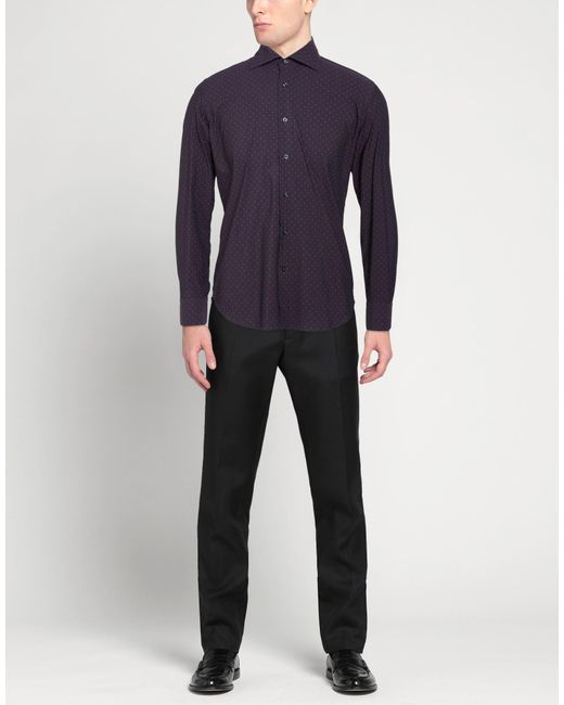 Agho Blue Shirt Cotton, Polyamide, Elastane for men