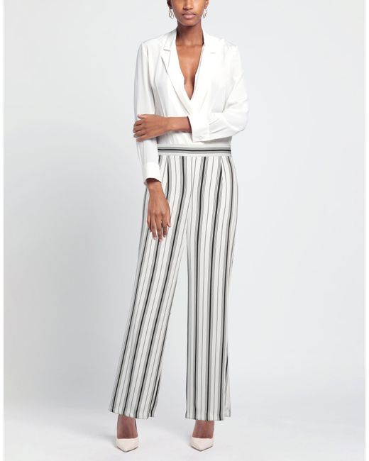 Joseph Ribkoff White Pants Polyester, Elastane