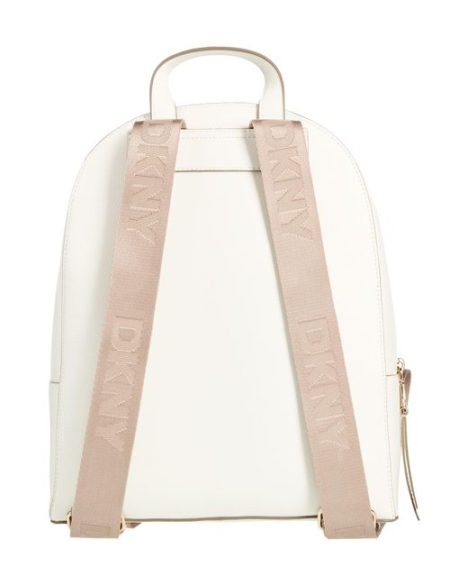 DKNY White Backpack Cow Leather